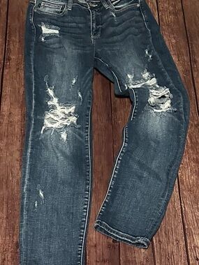 Judy Blue Dark Indigo Boyfriend Jeans